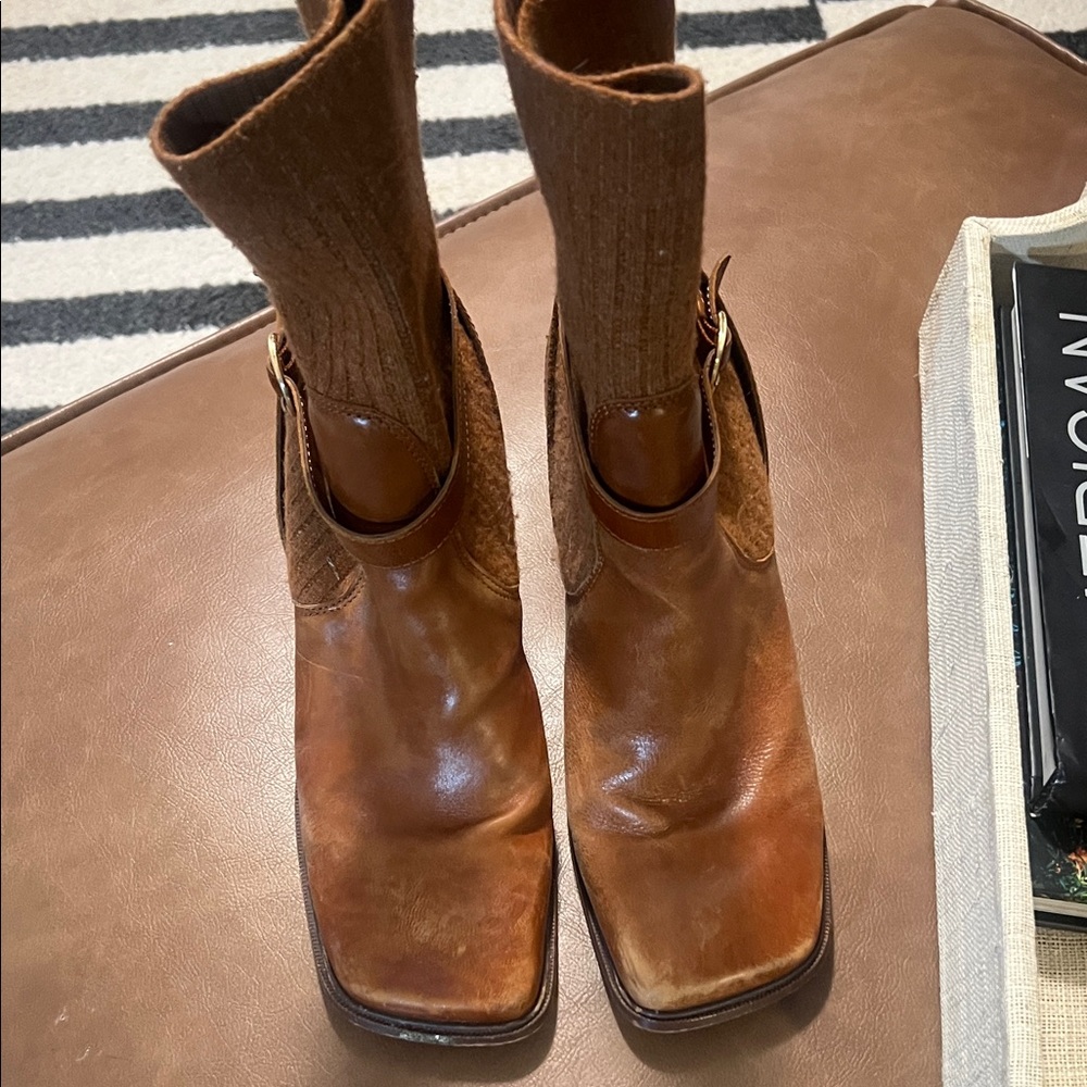 Sam Edelman Tan Leather Ankle Boots
